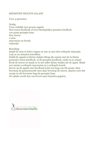 Beemster pikante salade